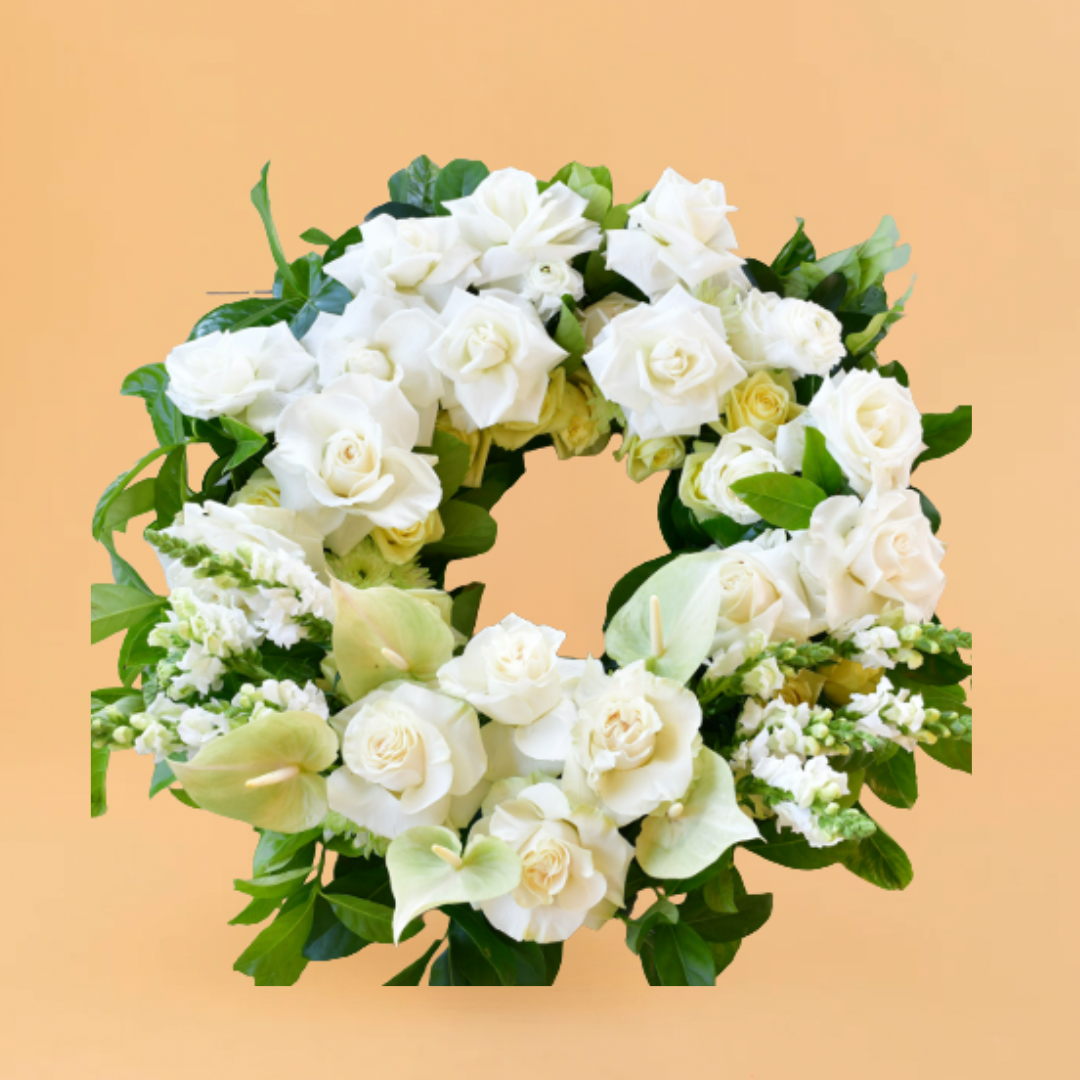 White Sympathy Tribute - Standard 40cm