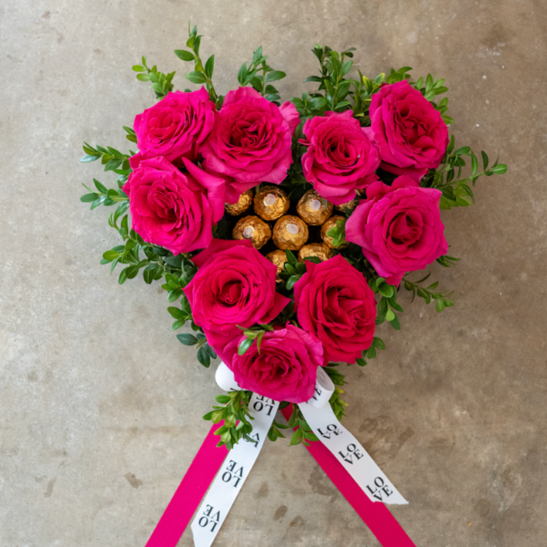 Chocolate & Roses Heart